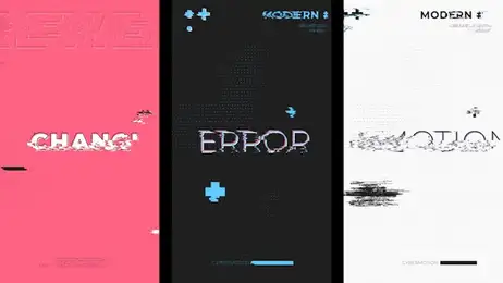 Modern Glitch Instagram Promotion Freebies template preview