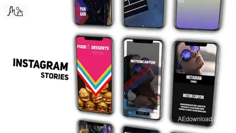 Modern Instagram Stories Freebies template preview