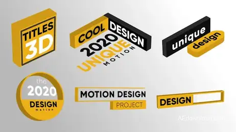 Modern Isometric Titles Freebies template preview