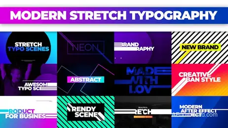 Modern Stretch Typography Freebies template preview