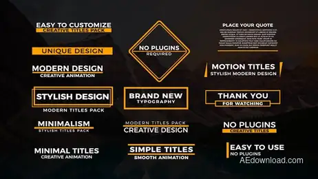 Modern Titles Freebies template preview
