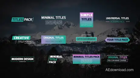 Modern Titles & Lower Thirds Freebies template preview