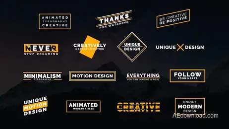 Modern Titles VI 4K Freebies template preview