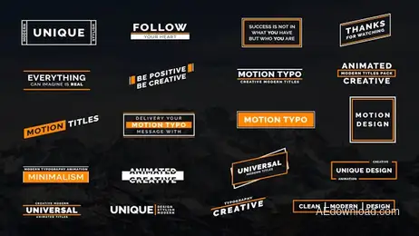 Motion Typo II Freebies template preview