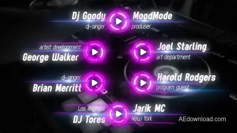 Music Lower Thirds Freebies template preview