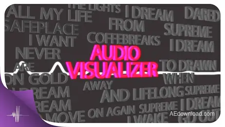 Music Visualizer Letters With Lyrics Freebies template preview