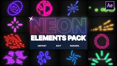 Neon Elements Freebies template preview