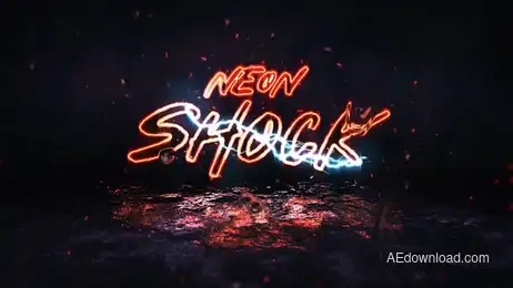 Neon Shock Title/Logo Reveal Freebies template preview