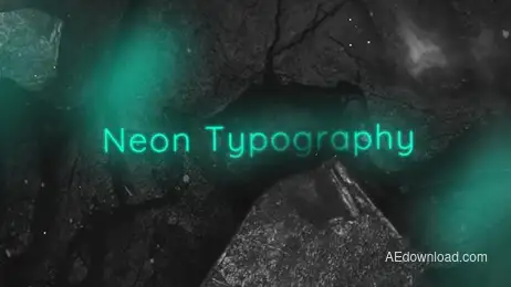 Neon Typography Freebies template preview