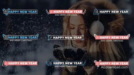 New Year Lower Thirds Freebies template preview