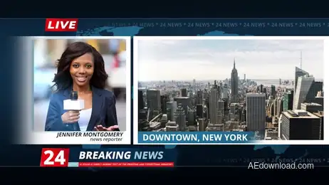 News Broadcast Full Package 4K Freebies template preview