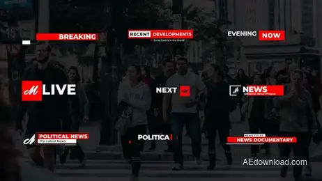 News Text Titles Freebies template preview