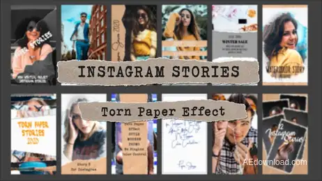 Paper Stories For Instagram Freebies template preview