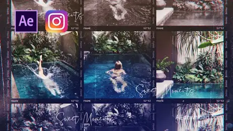 Photo Slideshow Retro Style Freebies template preview