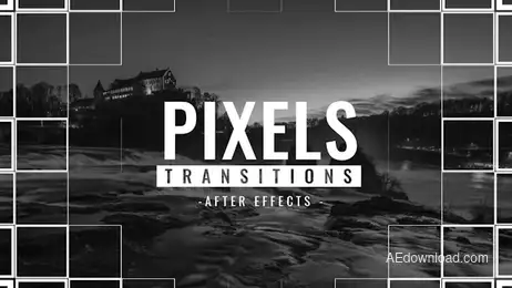 Pixels Transitions Freebies template preview