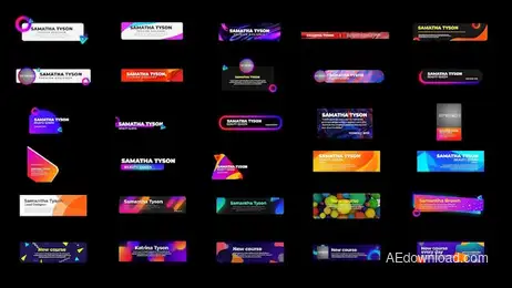 Pop Lower Thirds Freebies template preview