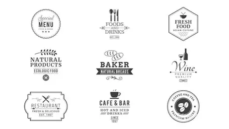 Restaurant Labels Freebies template preview