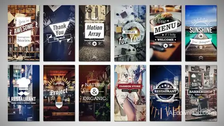 Retro Instagram Stories Freebies template preview