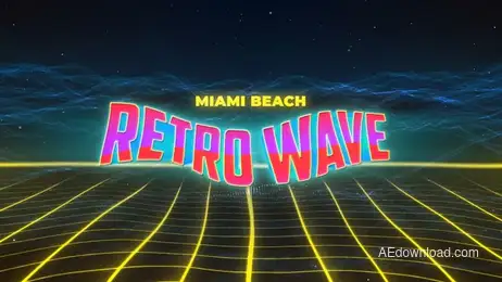 Retro Wave Intro #9 Freebies template preview