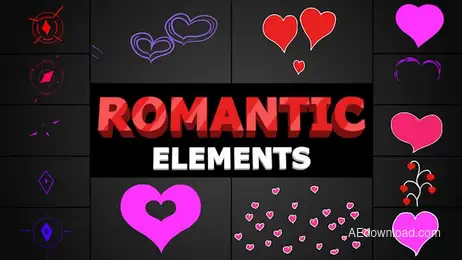 Romantic Elements Freebies template preview