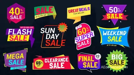 Sale Labels & Badges-4 Freebies template preview