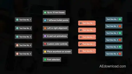 Small Text Blocks With Bullet Points Freebies template preview