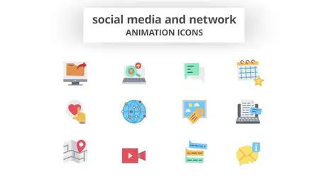 Social Media & Network - Animation Icons Freebies template preview