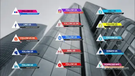 Social Promotion Lower Thirds Freebies template preview