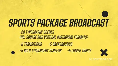 Sports Package Broadcast Freebies template preview