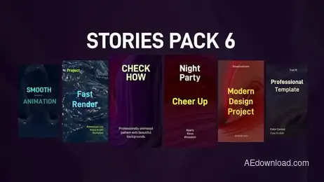 Stories Pack 6: Waves Freebies template preview