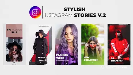 Stylish Instagram Stories V.2 Freebies template preview