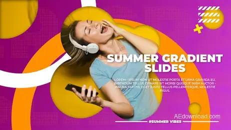 Summer Gradient Slides Freebies template preview