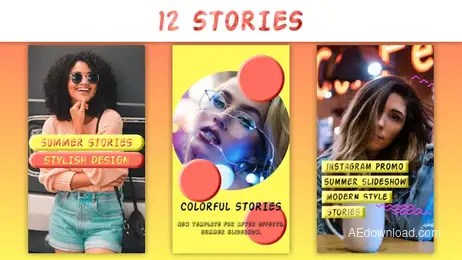 Summer Instagram Stories Freebies template preview