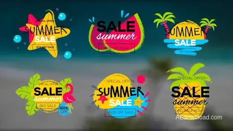 Summer Sale Titles Freebies template preview
