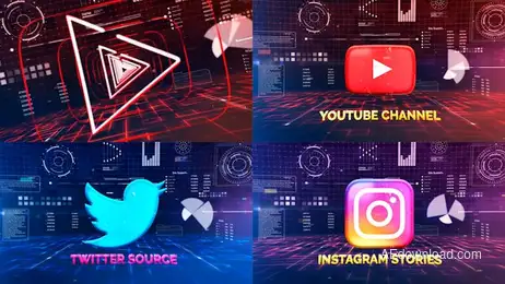 Technology Logo Outline Freebies template preview