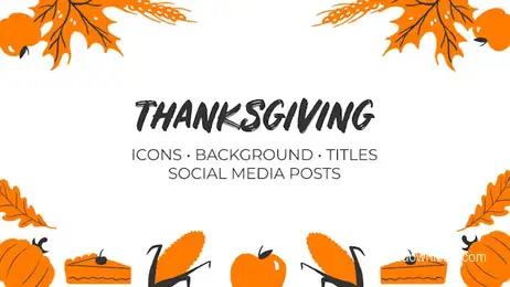 Thanksgiving. Hand Drawn Pack Freebies template preview