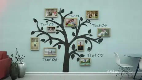 Tree Wall Photo Freebies template preview