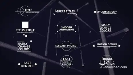 Trendy Glitch Titles Freebies template preview