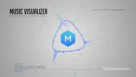 Triangular Music Visualizer Freebies template preview