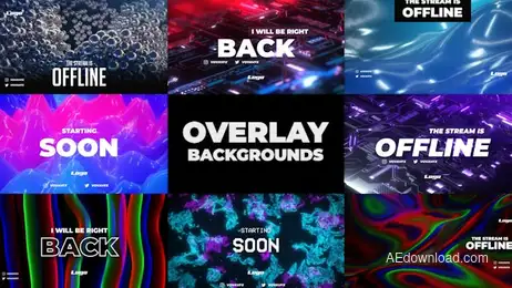 Twitch Overlay Background Pack Freebies template preview