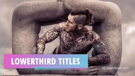 Typography Lower Thirds Freebies template preview