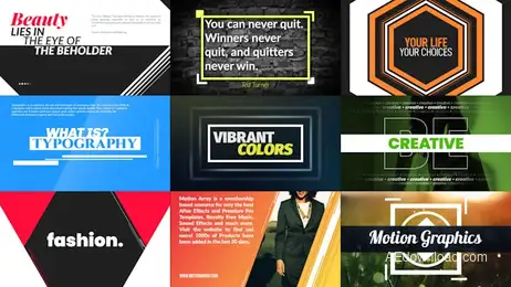 Typography Scenes Package Freebies template preview