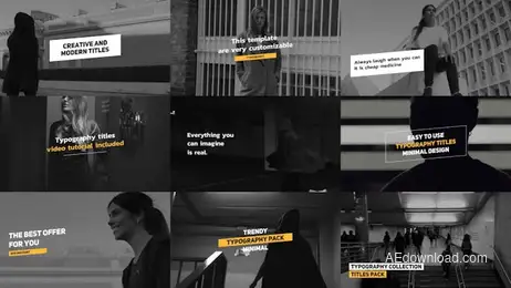 Typography Titles Freebies template preview