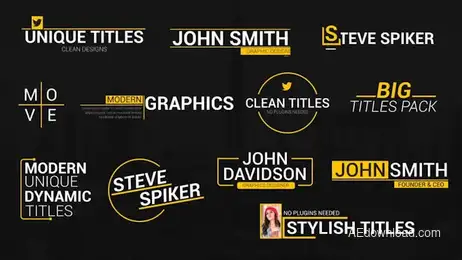 Unique Titles Freebies template preview