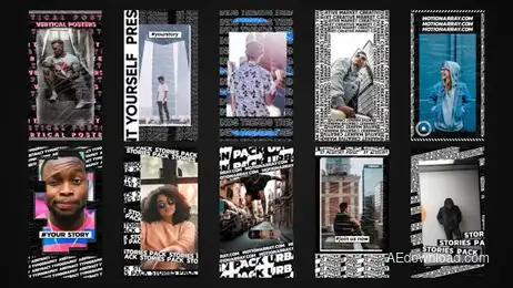 Urban Typography Stories Freebies template preview