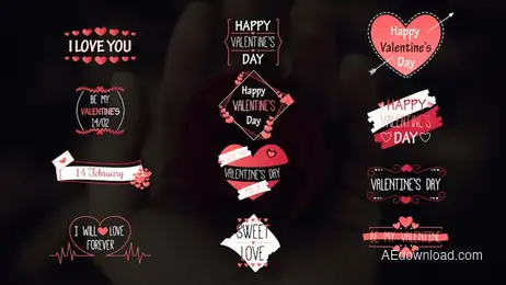 Valentine's Day Titles Freebies template preview