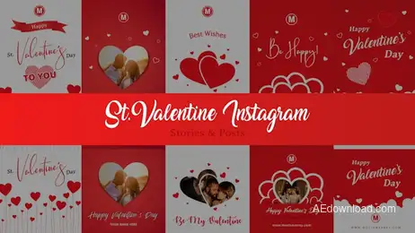 Valentine Stories & Posts Freebies template preview