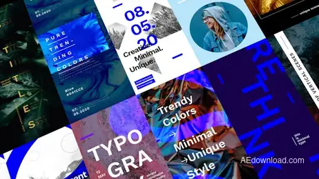 Vertical Typography Collection Freebies template preview