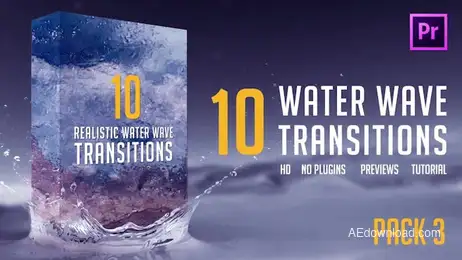 Water Wave Transitions Pack 3 Freebies template preview
