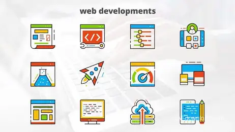 Web Development - Flat Animated Icons Freebies template preview